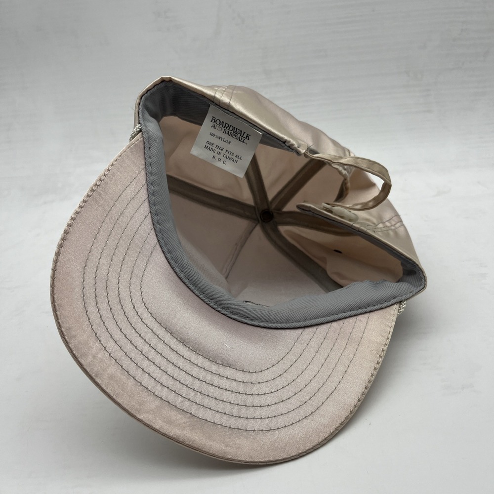 Vintage Unique Silky Boardwalk And Baseball Nylon Adjustable Hat Statement Piece - Picture 8 of 9
